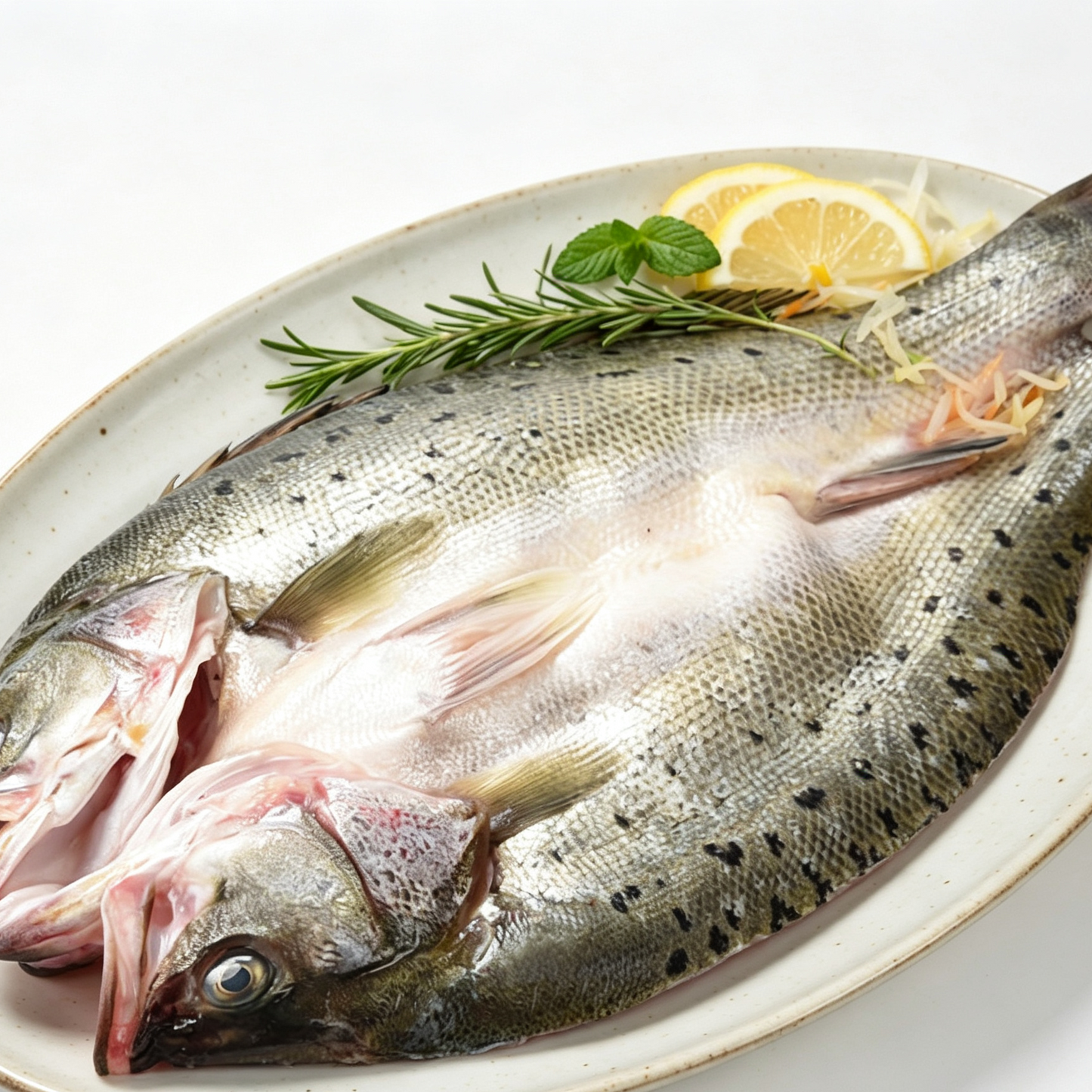 Fresh Whole Sea Bass with Herbs
